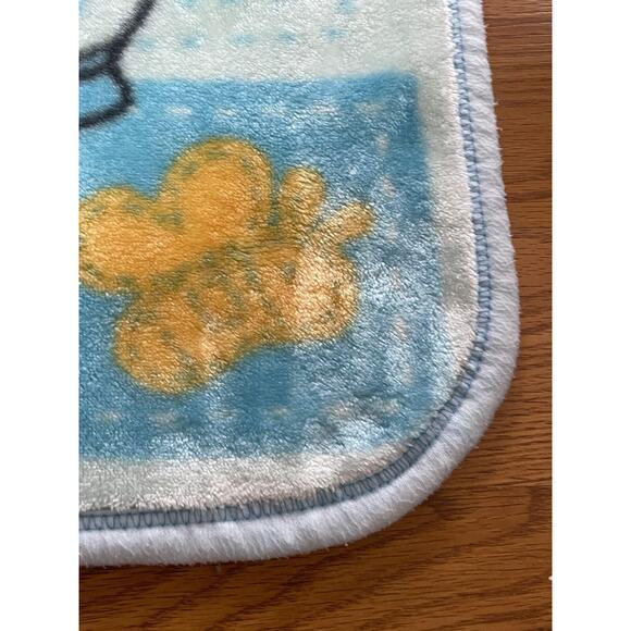 Vintage Colap Winnie the Pooh and Piglet Baby Blanket Blue Hunny Fleece Disney - Picture 7 of 12
